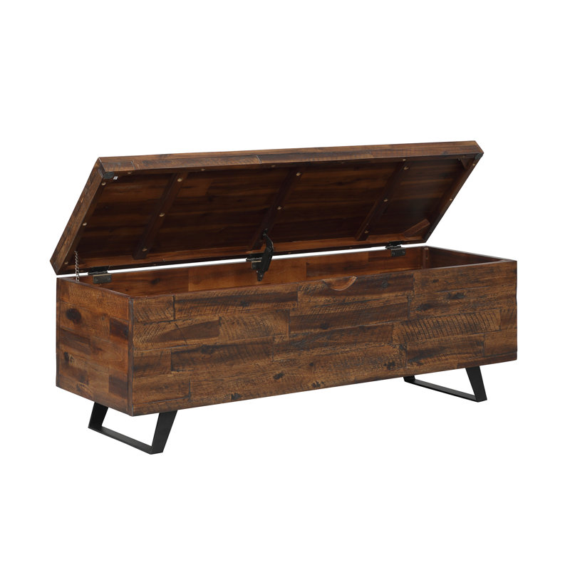 Steelside™ Coburn Wood Flip Top Storage Bench & Reviews Wayfair